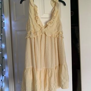 lulus yellow ruffle dress